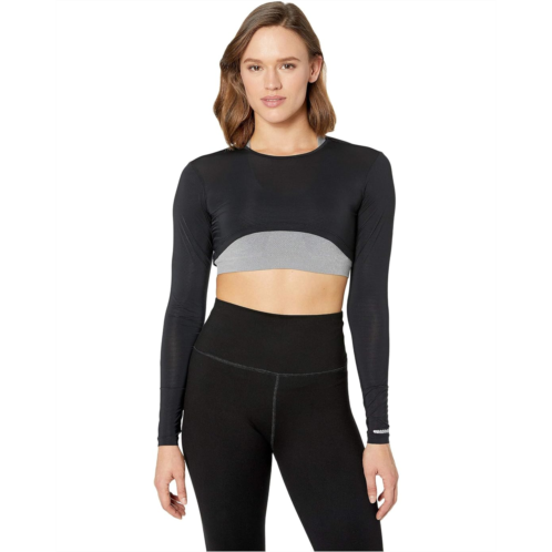 Womens Jamie Sadock Sunsense 35 SPF Lightweight Long Sleeve Crew Neck Crop Layering Top