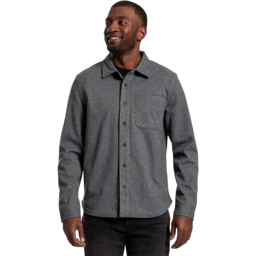 Mens Liverpool Los Angeles Long Sleeve Button Up Herringbone Knit Shirt