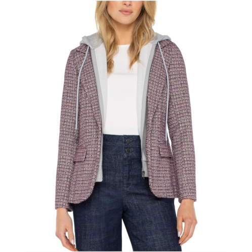 Womens Liverpool Los Angeles Boyfriend Blazer W/ Removeable Hood