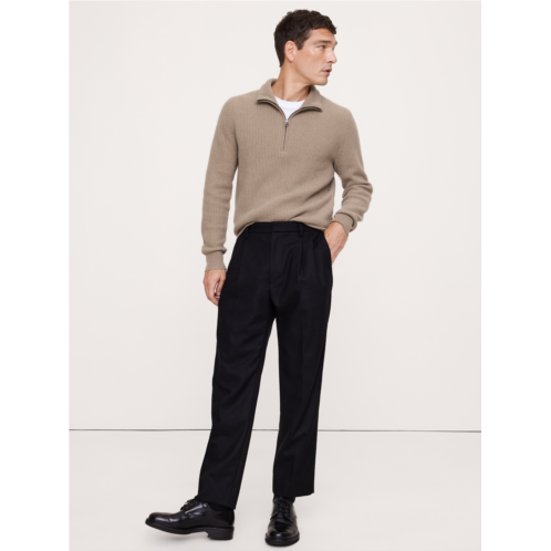 Bananarepublic Italian Merino-Cashmere Quarter-Zip Sweater