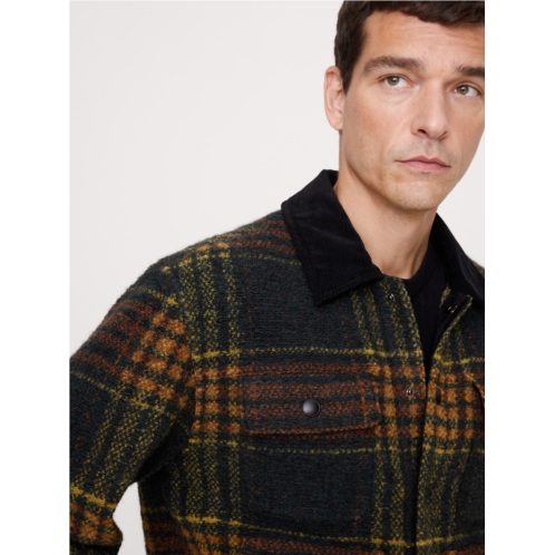 Bananarepublic Plaid Boucle Trucker Jacket