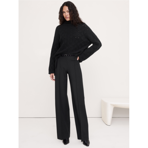 Bananarepublic Mid-Rise Wide-Leg City Stretch Pant