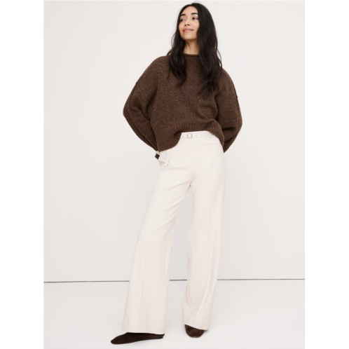 Bananarepublic Mid-Rise Wide-Leg City Stretch Pant