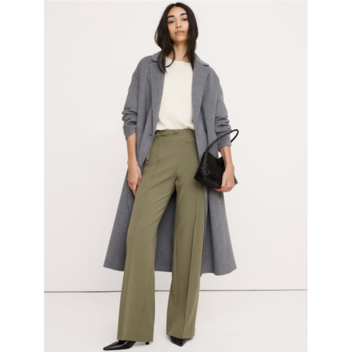 Bananarepublic Mid-Rise Wide-Leg City Stretch Pant
