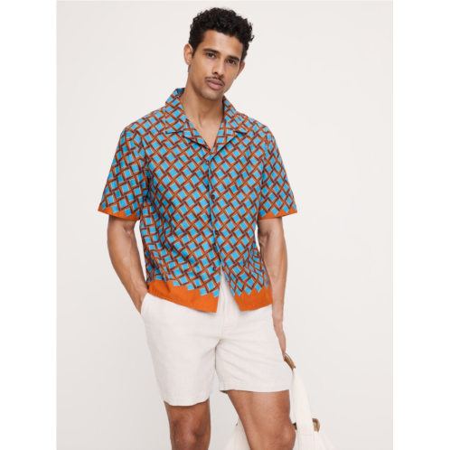 Bananarepublic Relaxed-Fit Cotton Slub Resort Shirt
