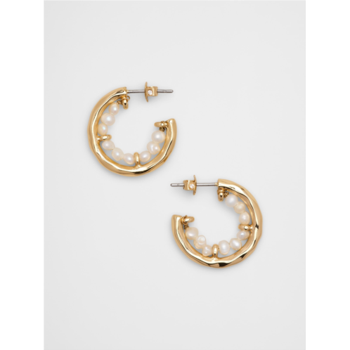 bananarepublic Seed Pearl Mini Hoop Earrings