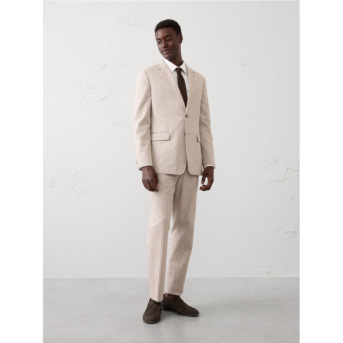bananarepublic Linen-Blend Glen Plaid Suit Jacket