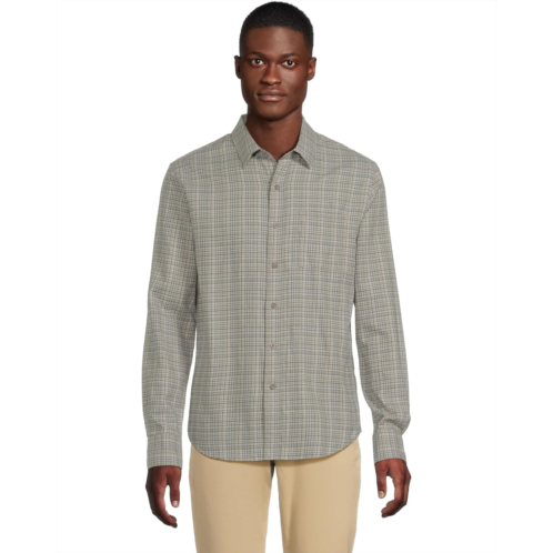 Vince Highclere Plaid Separate Placket Long Sleeve Shirt