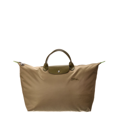 Longchamp le pliage green large canvas travel bag