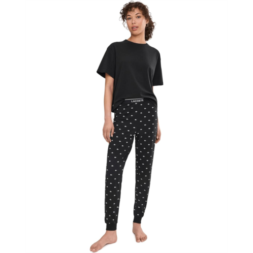 Womens Lacoste Pyjamas Set with Croc Pants