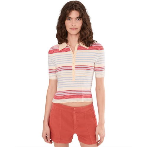 Womens 525 america Giselle Textured Stripe Polo