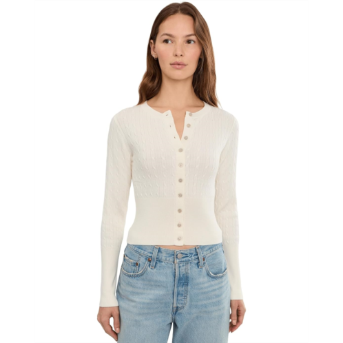 Womens 525 america Monroe High Rib Cable Cardigan