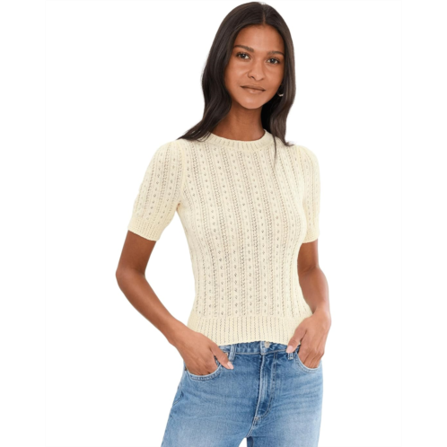 Womens 525 america Arden Pointelle Puff Sleeve Pullover