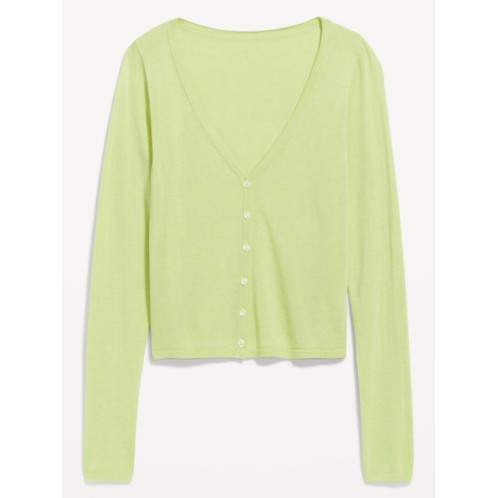 OldNavy V-Neck Long-Sleeve Sheer Cropped Cardigan