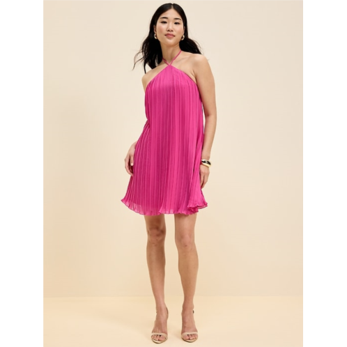 The Occasion by Old Navy Pleated Halter Swing Mini Dress