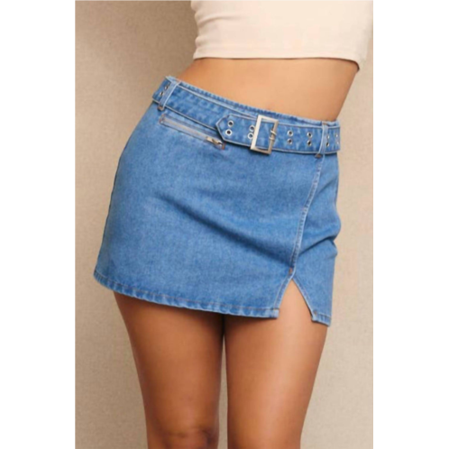 LE LIS aster mini skirt in denim