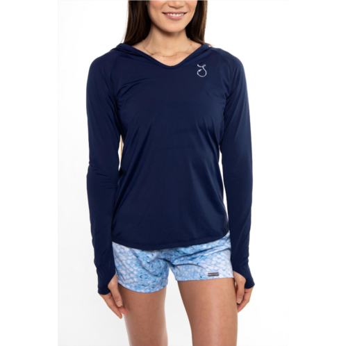 Reel Skipper classic performance uv shirt hoodie in navy blue