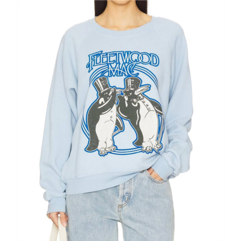 DAYDREAMER fleetwood mac penguins vintage sweatshirt in powder blue
