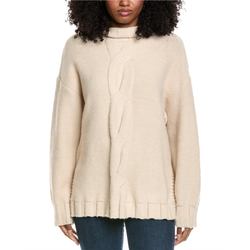 FATE mock neck cable knit sweater