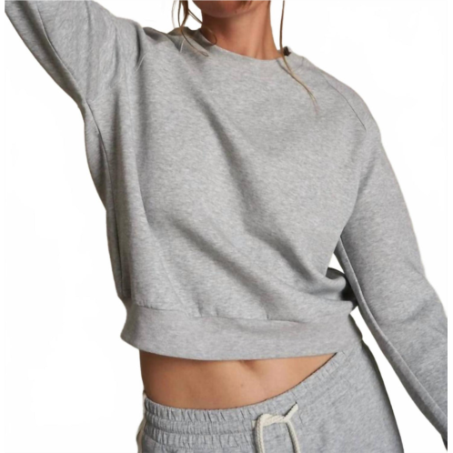 Perfectwhitetee lucia pureform raglan sweatshirt in heather grey