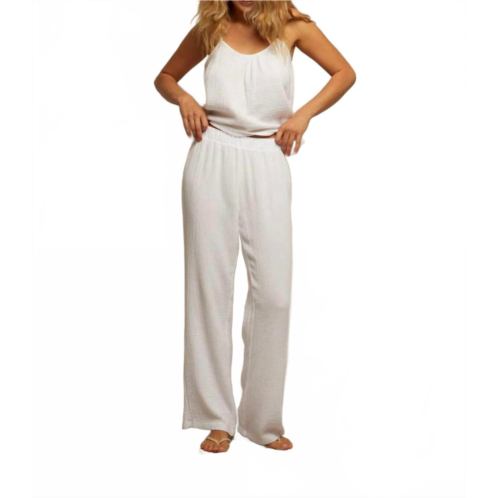 Perfectwhitetee mina double gauze pant in white