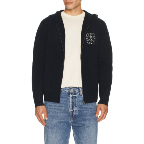 Museum of Peace & Quiet symbol mohair hoodie in navy