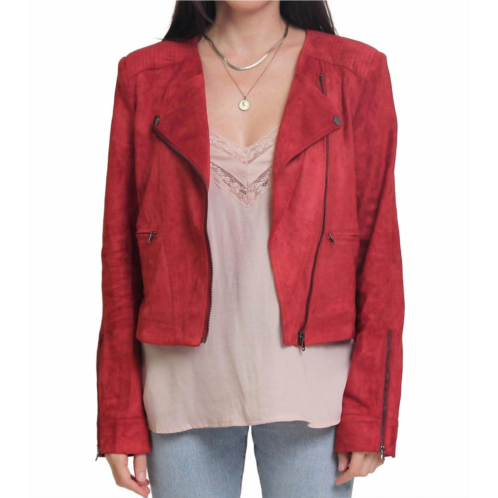 Fate delilah suede jacket in rust