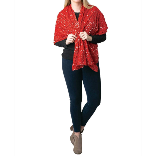 Top It Off krystal sequins keyhole wraps in red