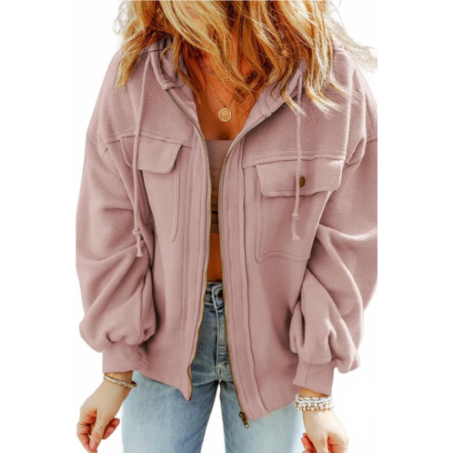 Little Daisy Closet zip & go cozy sweatshirt in dusty pink