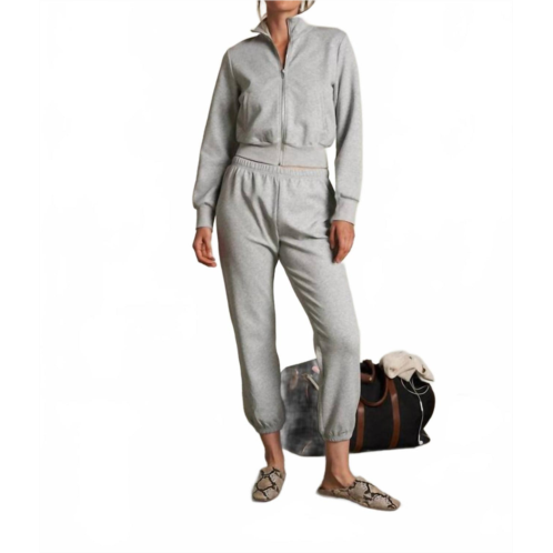 Perfectwhitetee milana cropped travel track jacket in grey