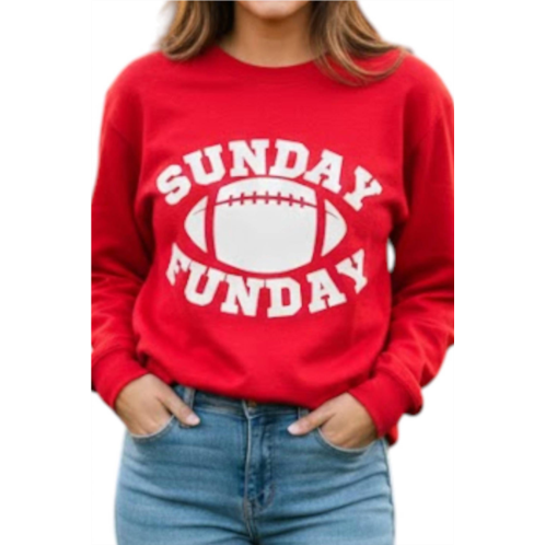 GILDAN sunday funday football sweatshirt in red