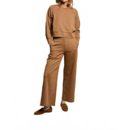 Perfectwhitetee nell slightly cropped length sweatshirt in mocha