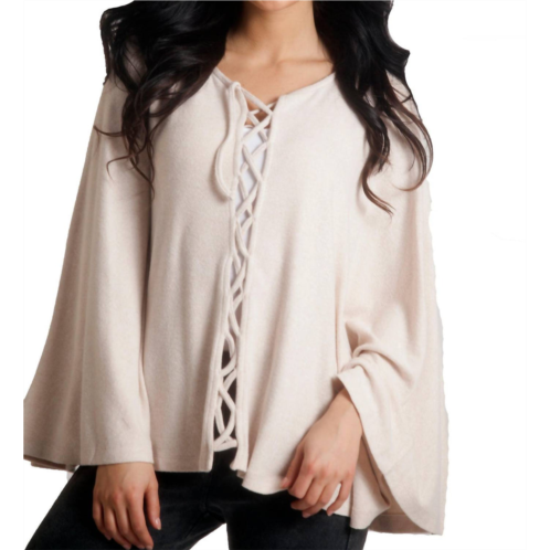 French kyss jessica kashmira poncho in beige