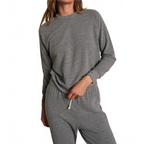 Perfectwhitetee alexi french terry sweatshirt in dark heather grey
