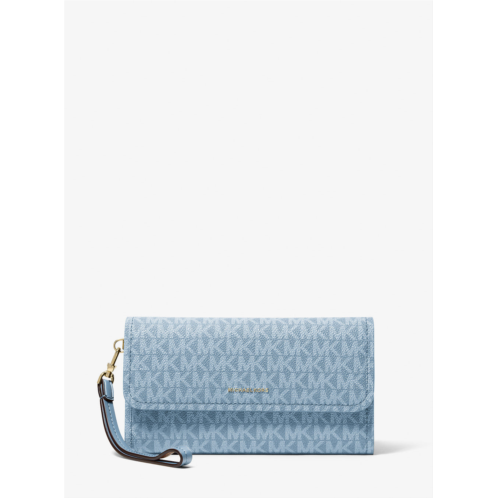 Michael Kors jet set medium signature logo convertible wristlet