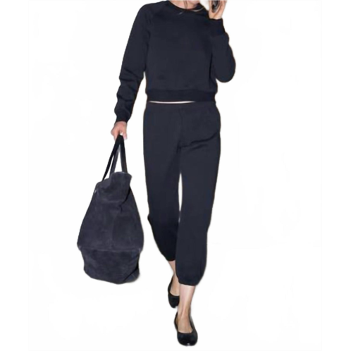 Perfectwhitetee lucia pureform raglan sweatshirt in true black