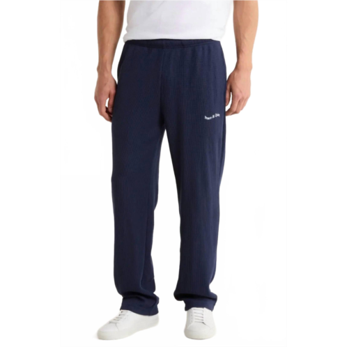 Museum of Peace & Quiet waffle knit pants in navy