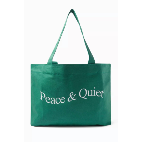Museum of Peace & Quiet womens wordmark tote in forest