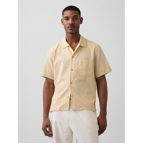 Gap Dobby Relaxed Straight-Hem Shirt