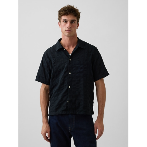 Gap Dobby Relaxed Straight-Hem Shirt