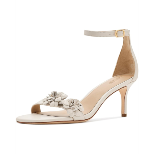 POLO Ralph Lauren Womens Lauren Ralph Lauren Allie Mid-Heel Floral-Trim Nappa Sandals