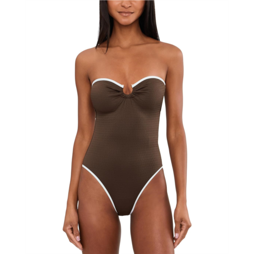 Womens Seafolly Beach Bound Ring Front Bandeau One-Piece