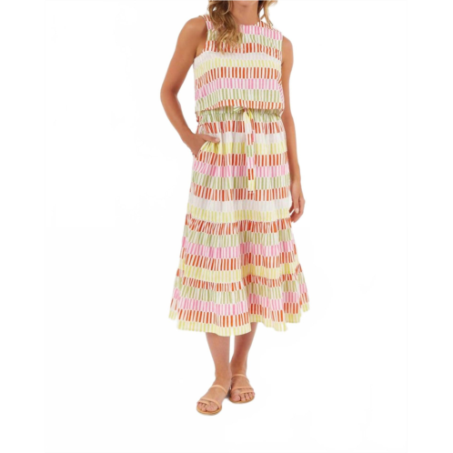 Livro market skirt in sherbert stripes