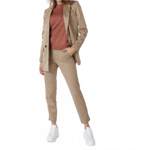 ESQUALO knitted diamond trousers in beige
