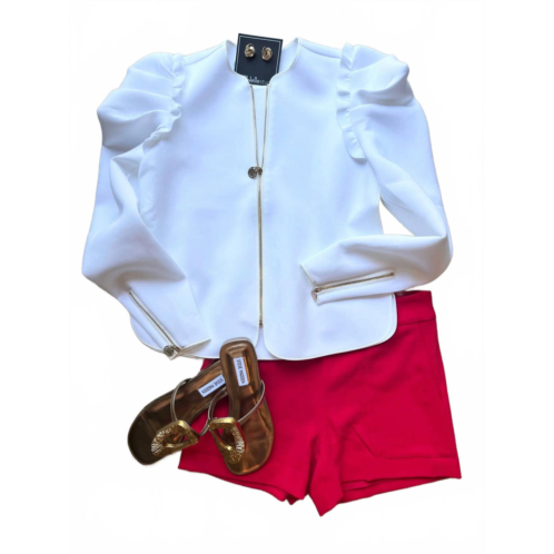 Emily McCarthy womens ava scuba jacket in white