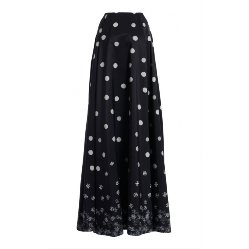 Bernadette womens polka dot to snow skirt in black