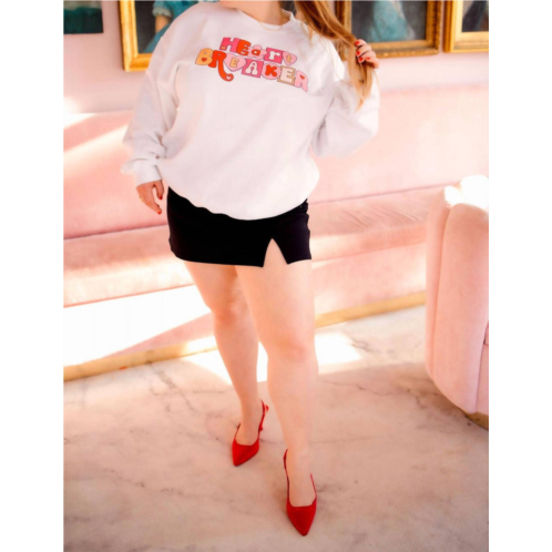 Bash heartbreaker sweatshirt in white