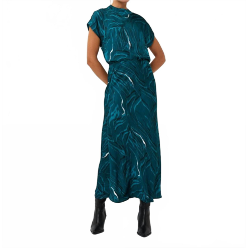 ESQUALO crystal waves skirt in green print