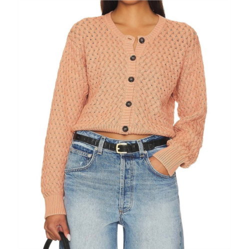 the GREAT. the stable cardigan in natural dyed acacia