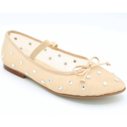 Jeffrey Campbell women releve mary jane ballet flat in natural mesh combo